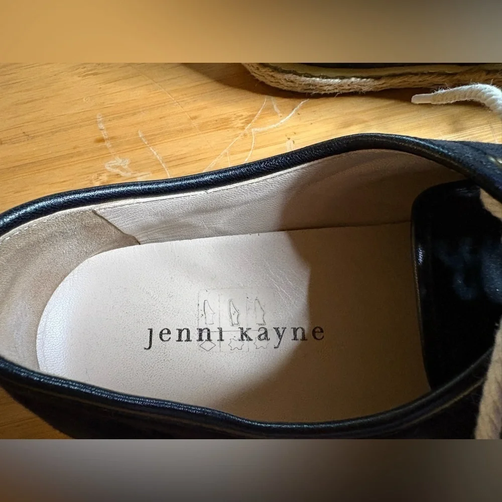 GUC Jenni Kayne Black Suede Lace Up Espadrilles. Size 37